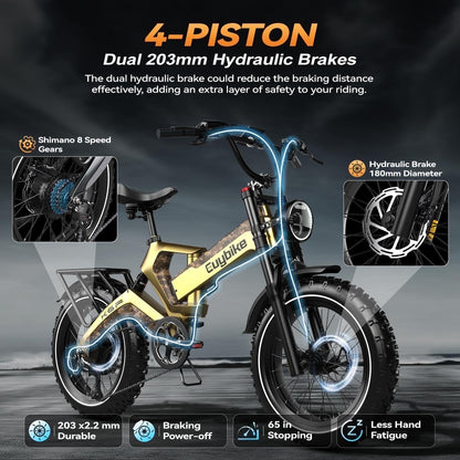 K6 Pro (K6F) Long Range Fat Tire eBike